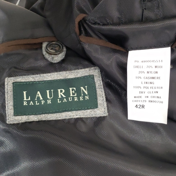 NEW LAUREN RALPH LAUREN WOOL CASHMERE COAT 42 R - Picture 8 of 8